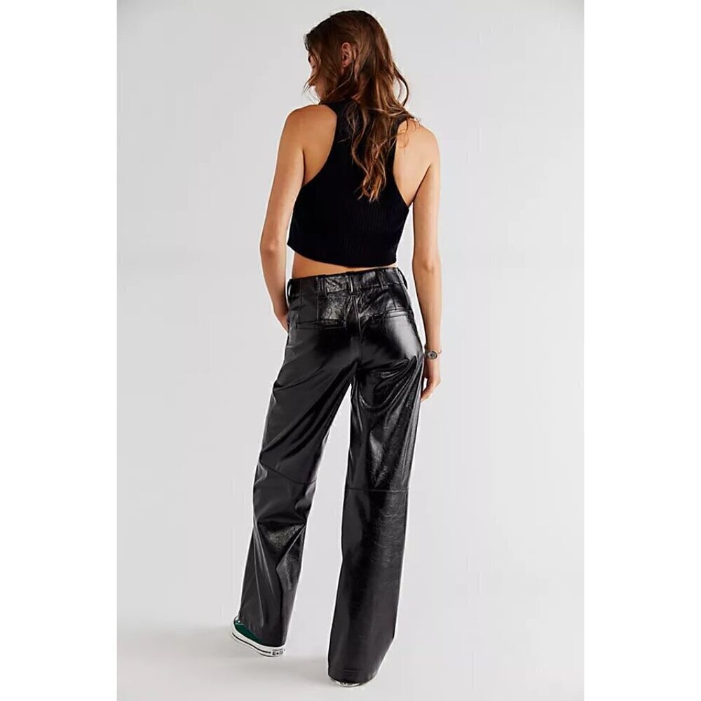 FREE PEOPLE Star Crossed Lovers Straight in Black Size US 0 - Picture 11 of 14